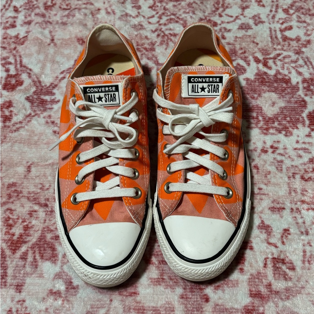 Converse Pink & Orange Heart Sneakers Size US 8 Women's